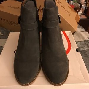 Blondo Waterproof Suede Wedge Heel Booties